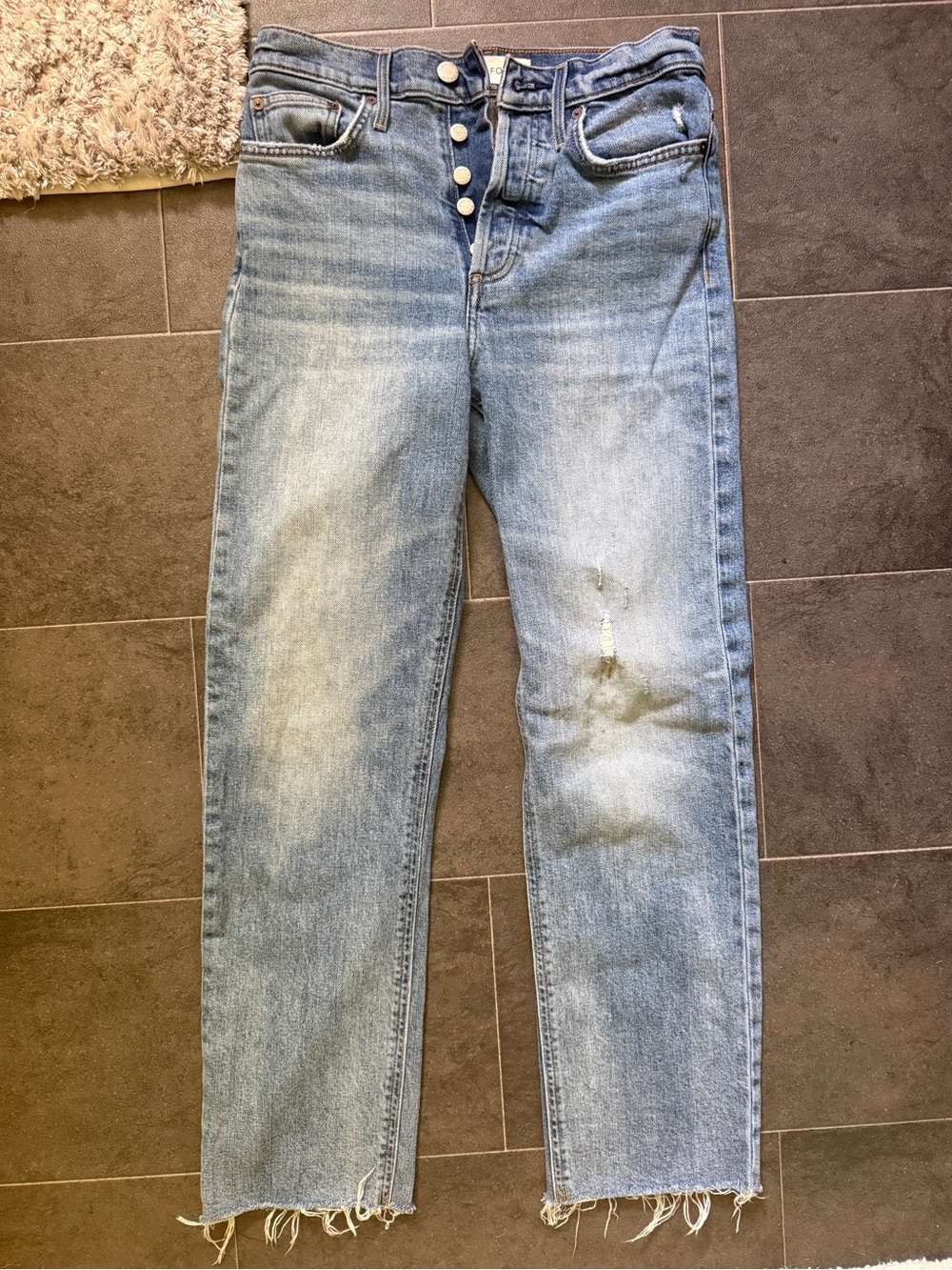 The Arlo High Rise Straight Denim Forum Women's Light Blue Jeans